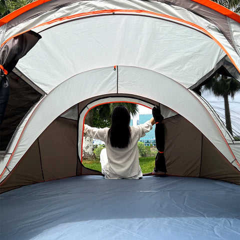 Quick-Open Pop-Up Tent for 5–8 People – Waterproof Hand-Throw Camping & Boat Tent (4-Season, Double Layer)