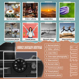 AUSEK 4K Vlogging & Photography Camera – 64MP Compact Digital Camera with 18X Digital Zoom, 3" Flip Screen, Wi-Fi, and Flash