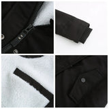 Women's Warm Hooded Parka – Thick Plush Mid-Length Winter Coat (S–5XL)