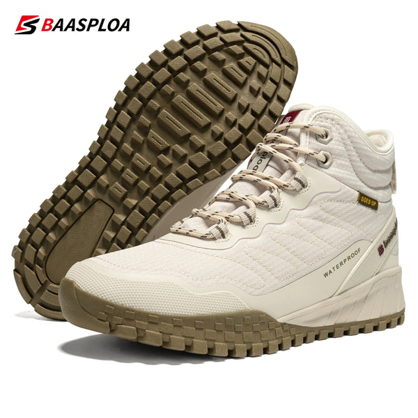 Baasploa Women’s Waterproof Winter Snow Boots – Plush Lined, Non-Slip Outdoor Sneakers