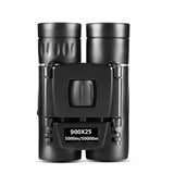 HD 900/1000x25 Long Range Folding Binoculars – Compact 9000M Mini Telescope with BAK4 Prism & FMC Optics