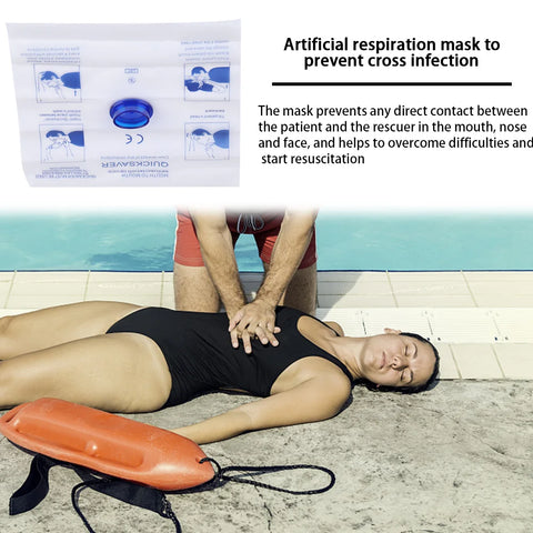 Disposable CPR Face Shield – Emergency Breathing Barrier Mask for First Aid & Training (1–10 Pack)