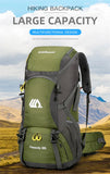 50L Waterproof Hiking Backpack – Large Travel Rucksack with Shoe Compartment