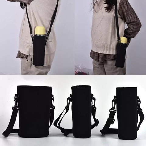 Neoprene Water Bottle Carrier with Strap – Insulated Sleeve for 610ml–1500ml Bottles (Black or Camouflage)