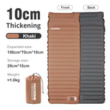 Ultralight Self-Inflating Camping Mattress with Built-In Foot Pump – 10cm Thick TPU Nylon Sleeping Pad for Hiking, Travel & Fishing