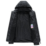 Men’s Hooded Waterproof Hiking Jacket – Windproof Outdoor Bomber with Detachable Hood