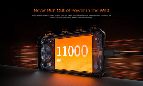 OUKITEL WP53 PRO Rugged Smartphone – 24GB+256GB, 11000mAh Battery, 6.52" HD Display, 50MP Camera, Android 15, NFC
