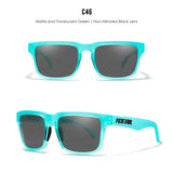 KDEAM Polarized Sunglasses – Unisex Square Frame UV400 Outdoor Eyewear (Red Mirror Lens, Model KD332)