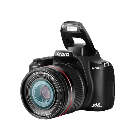Ordro G700 4K Digital Camera – 12x Optical Zoom Camcorder for Photography & Vlogging