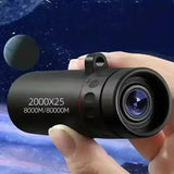 2000x25 HD Monocular Telescope with Phone Holder – Portable, Waterproof, and High-Powered for Hunting, Camping & Birdwatching
