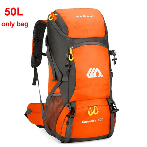 50L Waterproof Hiking Backpack – Large Travel Rucksack with Shoe Compartment