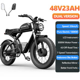 Kickwey K7 1500W Fat Tire Electric Bike – 48V 23Ah Lithium, 46km/h Mountain E-Bike for Adults