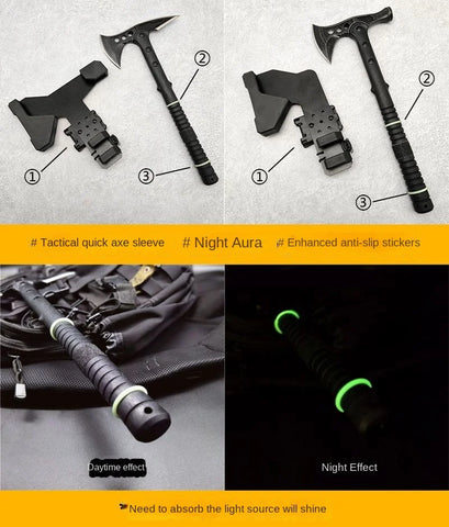 Tactical Outdoor Hammer & Axe Set – Quick-Draw Survival Tool