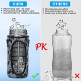 Half Gallon Motivational Water Bottle with Sleeve – 64oz Leak-Proof BPA-Free Bottle with Straw, Time Markers & Adjustable Strap