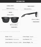 KDEAM Polarized Sunglasses – Unisex Square Frame UV400 Outdoor Eyewear (Red Mirror Lens, Model KD332)