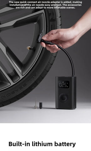 Xiaomi Mijia Air Pump 2 – Portable Tire Inflator with Digital Pressure Detection, 150 PSI, 2000mAh Rechargeable Battery