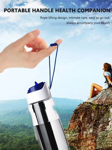750ml Portable Water Filter Bottle – Outdoor Survival Straw Cup with 0.01 Micron Filtration | Emergency Purifier for Camping & Hiking