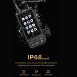 ANYSECU W6PLUS Android 10 4G LTE Network & Analog UHF Walkie Talkie | IP68 Waterproof, Zello & REAL-PTT Compatible