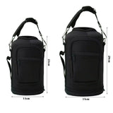 Portable Thermal Water Bottle Bag – Large Capacity Sleeve with Adjustable Shoulder Strap (Black)