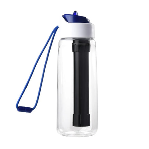 750ml Portable Water Filter Bottle – Outdoor Survival Straw Cup with 0.01 Micron Filtration | Emergency Purifier for Camping & Hiking