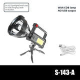 Ultra-Bright Waterproof LED Rechargeable Spotlight – USB Powered Searchlight for Camping, Fishing & Outdoor Survival