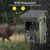 30MP 2K Solar Trail Camera – Infrared Night Vision Wildlife & Security Cam with Motion Sensor & Long Battery Life (IP66 Waterproof)