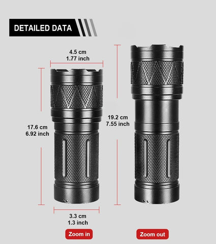 9000000LM Rechargeable Tactical LED Flashlight – 600W, Long-Range Beam, 12000mAh Power Bank, Waterproof & Zoomable