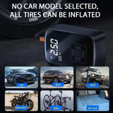 LEIBOO Dual-Mode Electric Air Pump – Wired/Wireless Car Tire Inflator for Auto, Bike, Motorcycle, Boat & Sports Balls