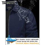 TACVASEN Men’s Lightweight Bomber Jacket – Casual Zip-Up Workwear for Spring & Fall, Water-Resistant Outdoor Windbreaker