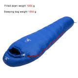 BLACKSNOW White Goose Down Mummy Sleeping Bag – Ultra-Warm, Lightweight, Winter-Ready (4 Thickness Options)