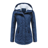 Women's Warm Hooded Parka – Thick Plush Mid-Length Winter Coat (S–5XL)