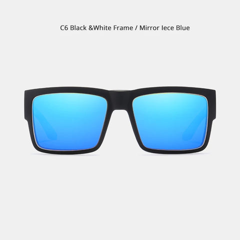 KDEAM All-Black Polarized Sunglasses – Unisex Square Frame | UV400 Protection for Fishing, Driving & Outdoor Adventure