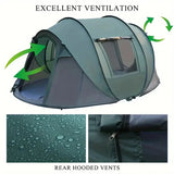 Quick-Open Pop-Up Tent for 5–8 People – Waterproof Hand-Throw Camping & Boat Tent (4-Season, Double Layer)