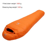 BLACKSNOW White Goose Down Mummy Sleeping Bag – Ultra-Warm, Lightweight, Winter-Ready (4 Thickness Options)