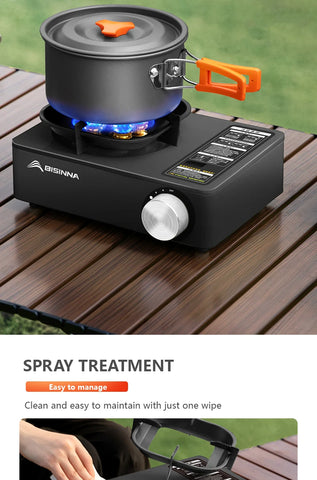 BISINNA Camping Gas Stove – 5800W High Firepower Outdoor Portable Burner