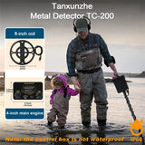 TC-200 Advanced Metal Detector – Adjustable Underground Gold & Metal Tracker with Waterproof Search Coil
