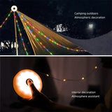 4-in-1 LED Camping Light Strip – 10M Waterproof Rechargeable Tent & Atmosphere Lamp with USB Power Bank (Military Green)
