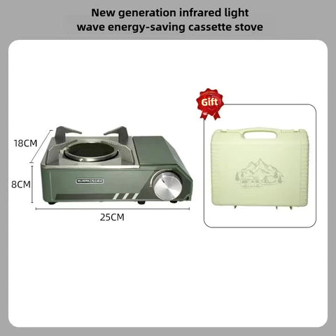 BUERK Camping Infrared Stove – Portable Windproof Outdoor Furnace with Carry Box