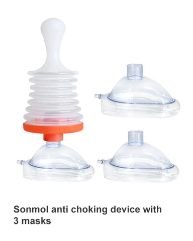 Anti-Choking Rescue Device with 3 Mask Sizes – Emergency Airway Clearing Kit for Adults & Kids
