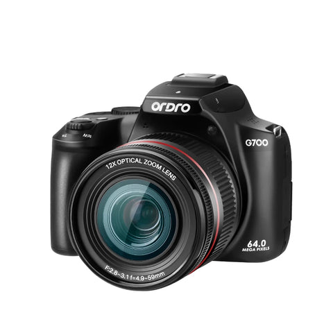 Ordro G700 4K Digital Camera – 12x Optical Zoom Camcorder for Photography & Vlogging