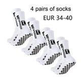 4 Pairs Mid-Tube Non-Slip Football Socks – Breathable & Durable Sports Training Socks (Unisex)