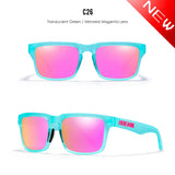 KDEAM Polarized Sunglasses – Unisex Square Frame UV400 Outdoor Eyewear (Red Mirror Lens, Model KD332)