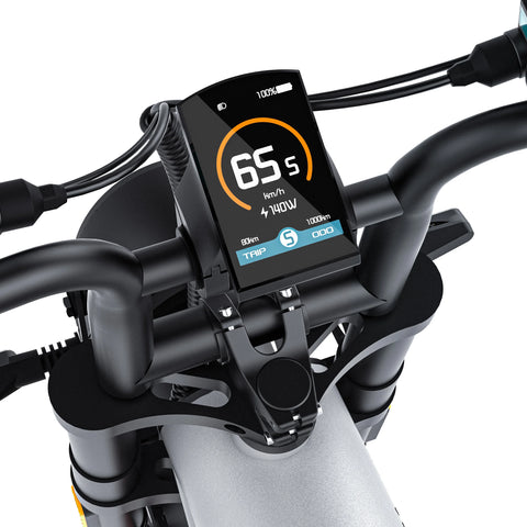 Coswheel CT20S 2000W Electric Dirt Bike – 60V 27.5Ah Fat Tire Ebike for Adults (20" Off-Road Tires, 161km Range)