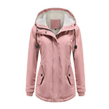 Women's Warm Hooded Parka – Thick Plush Mid-Length Winter Coat (S–5XL)