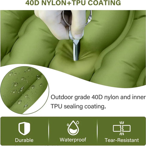 Ultra-Light Thickened Camping Air Mattress with Built-In Pillow & Pump – Compact & Durable Travel Sleeping Pad