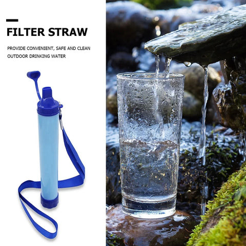 Outdoor Personal Water Filter Straw – Lightweight Emergency Water Purifier for Camping, Hiking & Survival