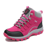 Women’s Outdoor Leather Hiking Boots – Ankle-High, Breathable, Lightweight Trekking Shoes