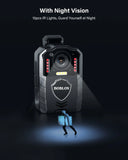 BOBLOV KJ25 1080P Body Camera with Night Vision – 13-Hour Battery, Law Enforcement-Grade, Compact & Rugged