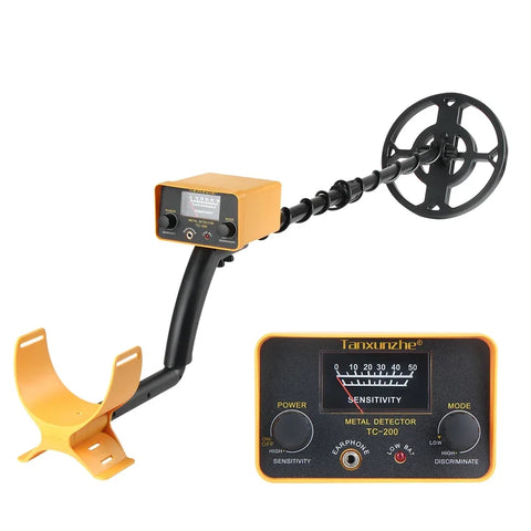 TC-200 Advanced Metal Detector – Adjustable Underground Gold & Metal Tracker with Waterproof Search Coil