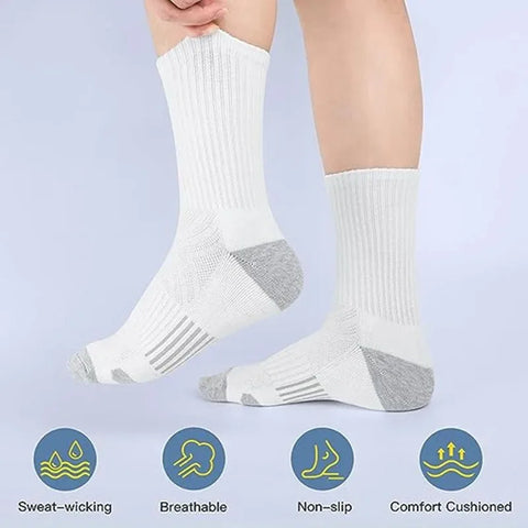 6 or 12 Pairs Men's Outdoor Crew Socks – Breathable, Durable, and Comfortable Fit
